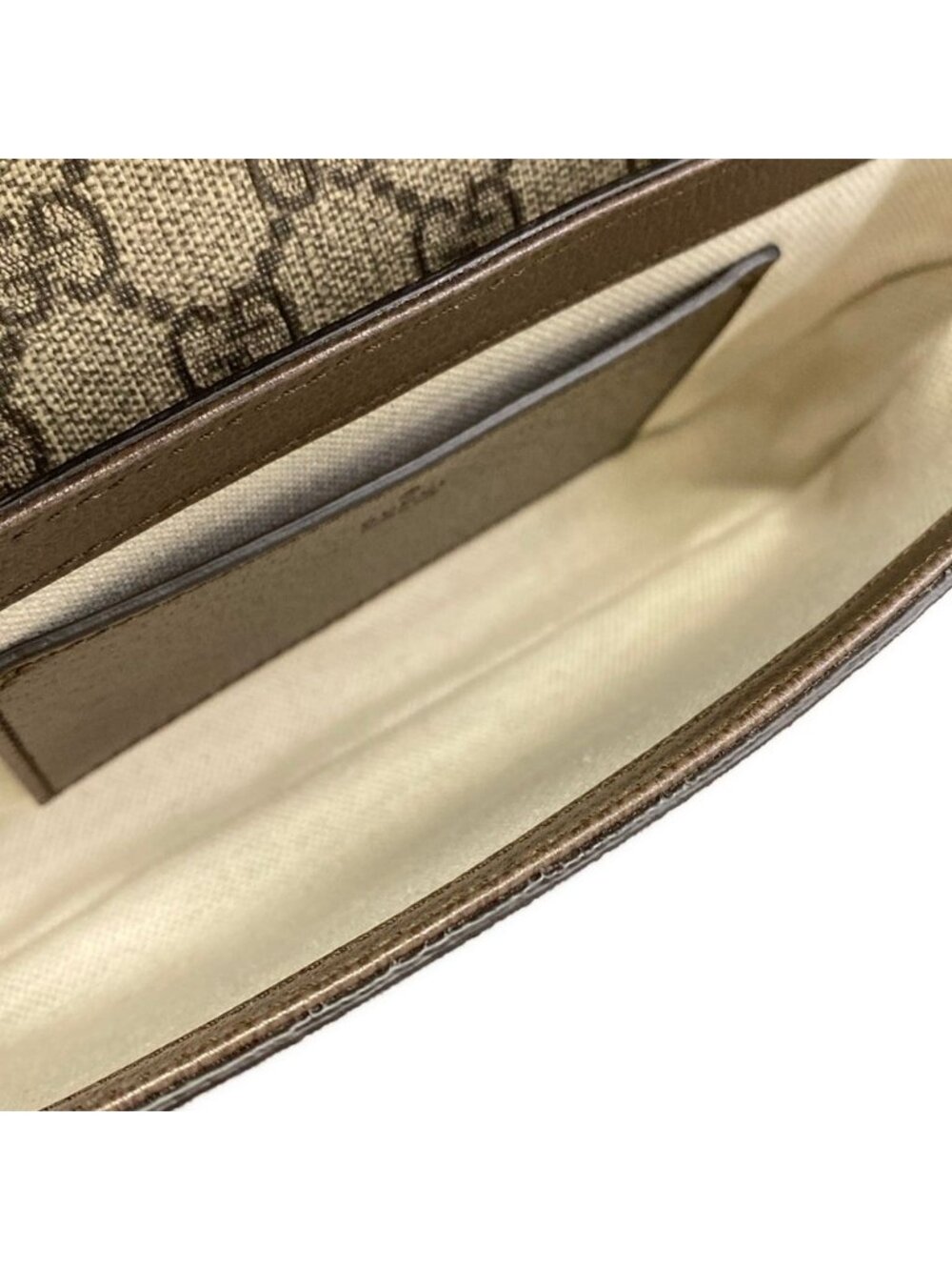 Gucci Shoulder Bag Ophidia Beige Dark Brown Multi Leather - Picture 7 of 15